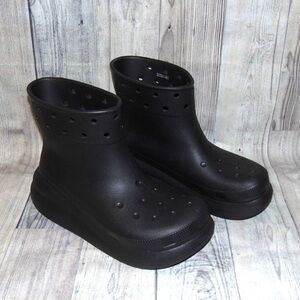 CROCS Crush Black Boots Womens Size 11